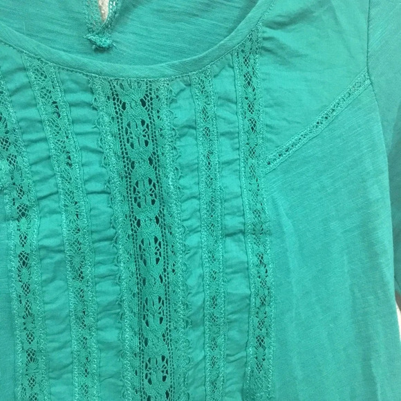 Meadow Rue Tuxedo Ruffle Tee Size XS EUC - Picture 3 of 4